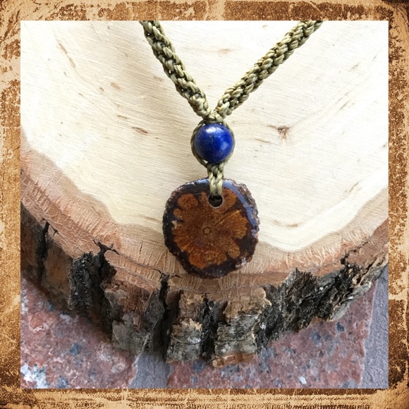 Silverskylight Jewelry - Genuine Ayahuasca vine / wood blue lapis necklace